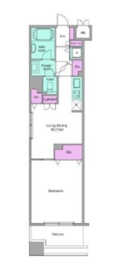 レジディア上野池之端　701号室　間取り