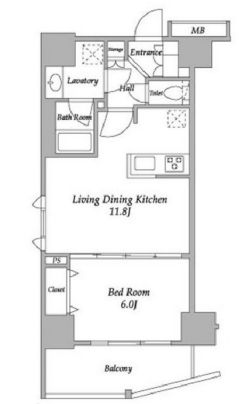 グランカーサ三ノ輪　201号室　間取り