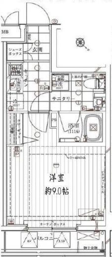 レガリス門前仲町パークサイド　305号室　間取り