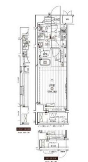 レガリス門前仲町パークサイド　404号室　間取り