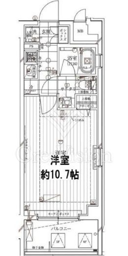 レガリス門前仲町パークサイド　501号室　間取り