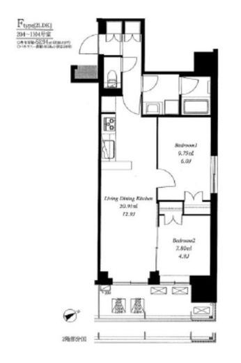 フレンシア浅草橋　304号室　間取り