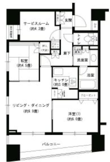 パークキューブ浅草田原町　1202号室　間取り