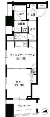 パークキューブ浅草田原町　302号室　間取り