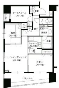 パークキューブ浅草田原町　802号室　間取り