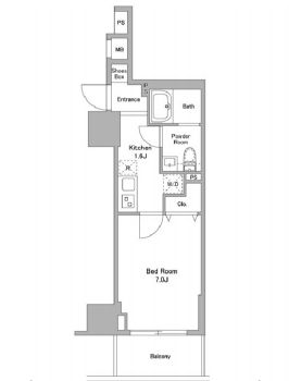 リバーレ浅草ウエスト　1206号室　間取り