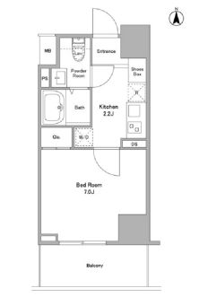 リバーレ浅草ウエスト　1305号室　間取り