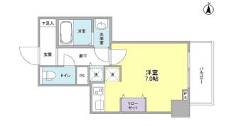 プラシードテラス森下　303号室　間取り