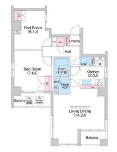 コンフォリア浅草駒形　1101号室　間取り