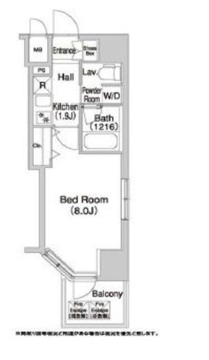 コンフォリア浅草橋DEUX　1202号室　間取り