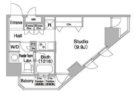 コンフォリア浅草橋DEUX　601号室　間取り