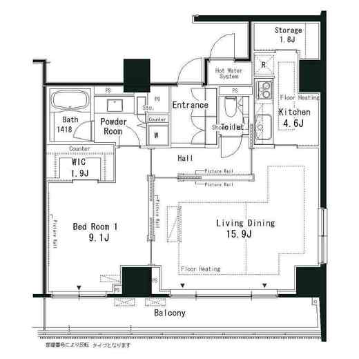 グランドゥール代々木大山　1003号室　間取り