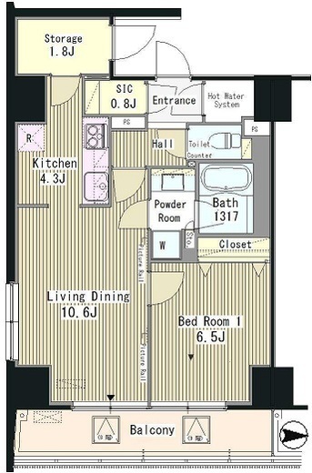 グランドゥール代々木大山　705号室　間取り