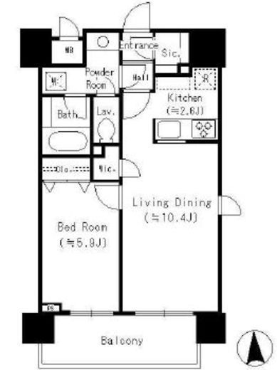 パークフィルヴェール　1402号室　間取り