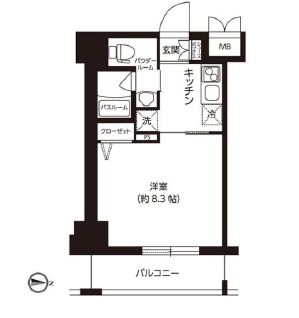 レクシード両国駅前　807号室　間取り