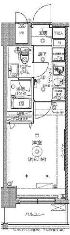 クレイシア秋葉原　804号室　間取り
