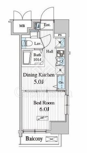 Totsu Residence Kaminarimon　202号室　間取り