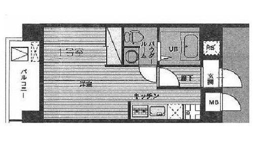 HF浅草橋レジデンス　1203号室　間取り