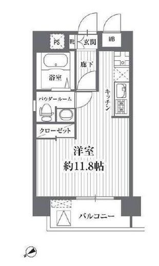 HF浅草橋レジデンス　401号室　間取り