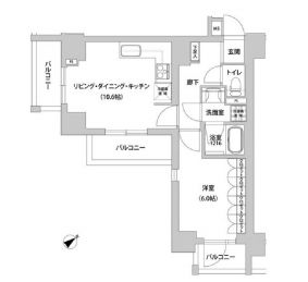 メトロステージ上野　703号室　間取り
