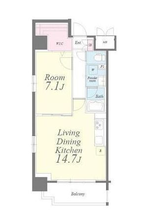 テラハウス　601号室　間取り
