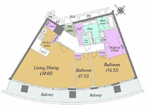 タワーレジデンストーキョー　3702号室　間取り