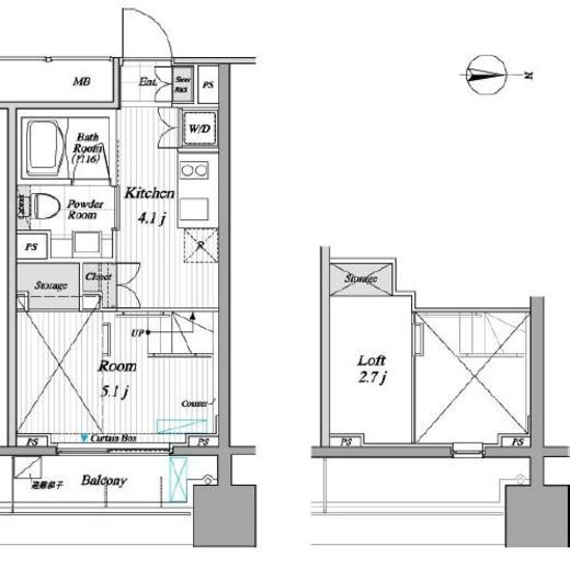 レジディア錦糸町2　206号室　間取り