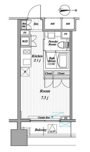 レジディア錦糸町2　409号室　間取り