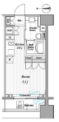レジディア錦糸町2　802号室　間取り