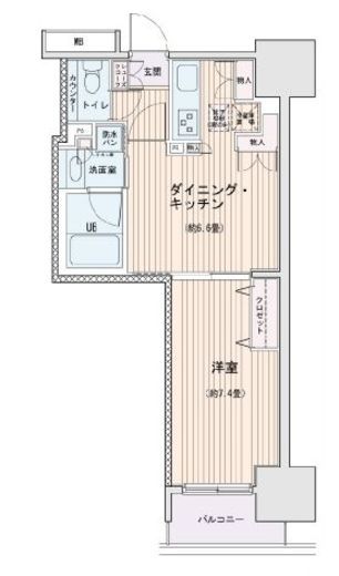 エスティメゾン錦糸町2　1005号室　間取り