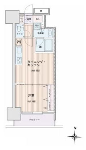 エスティメゾン錦糸町2　1302号室　間取り