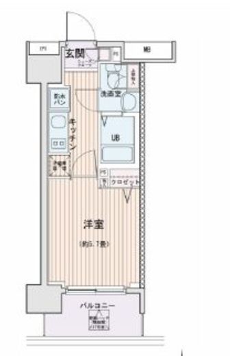 エスティメゾン錦糸町2　1417号室　間取り