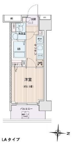 エスティメゾン錦糸町2　1420号室　間取り