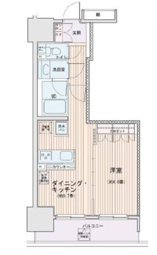 エスティメゾン錦糸町2　606号室　間取り