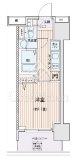 エスティメゾン錦糸町Ⅱ　616号室　間取り