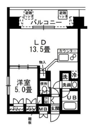 レジディア錦糸町　1107号室　間取り