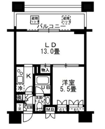 レジディア錦糸町　1203号室　間取り