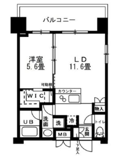 レジディア錦糸町　1309号室　間取り