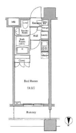 レジディア錦糸町　202号室　間取り