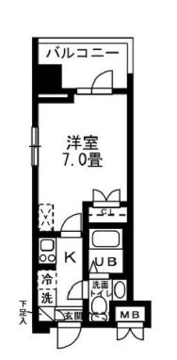 レジディア錦糸町　313号室　間取り