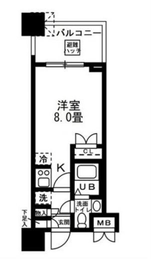 レジディア錦糸町　604号室　間取り