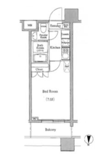 レジディア錦糸町　318号室　間取り