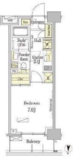 パークアクシス錦糸町・親水公園　504号室　間取り