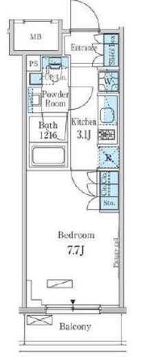 パークアクシス錦糸町レジデンス　404号室　間取り