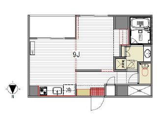 ラクラス田原町　202号室　間取り