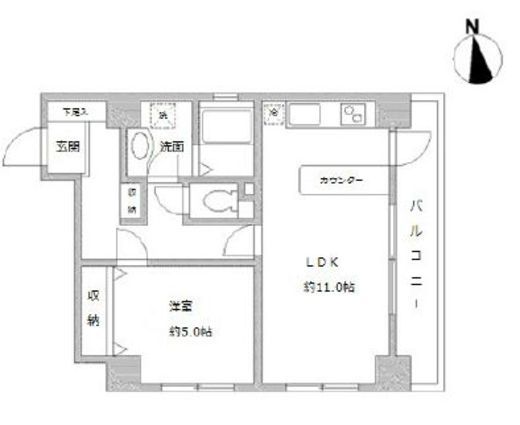 ラクラス田原町　404号室　間取り