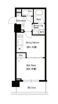 パークキューブ上野　706号室　間取り