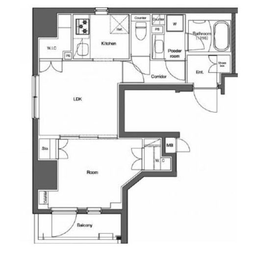 レアライズ秋葉原　703号室　間取り