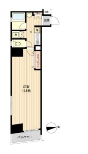 ラクラス新御徒町　605号室　間取り