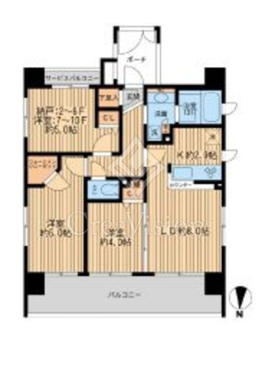 エコロジー錦糸町レジデンス　504号室　間取り